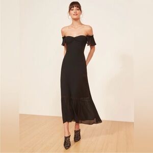 Reformation Butterfly Dress, Black, Sz 8